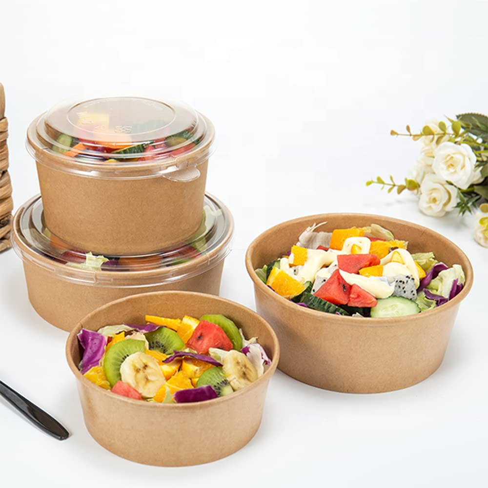 Kraft Salad Bowl with Lid - Pack of 20