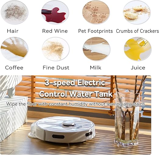INXNI - Robot Vacuum Cleaner and Mop, App Voice Control, Compatible with Alexa, Ideal for Hard Floors