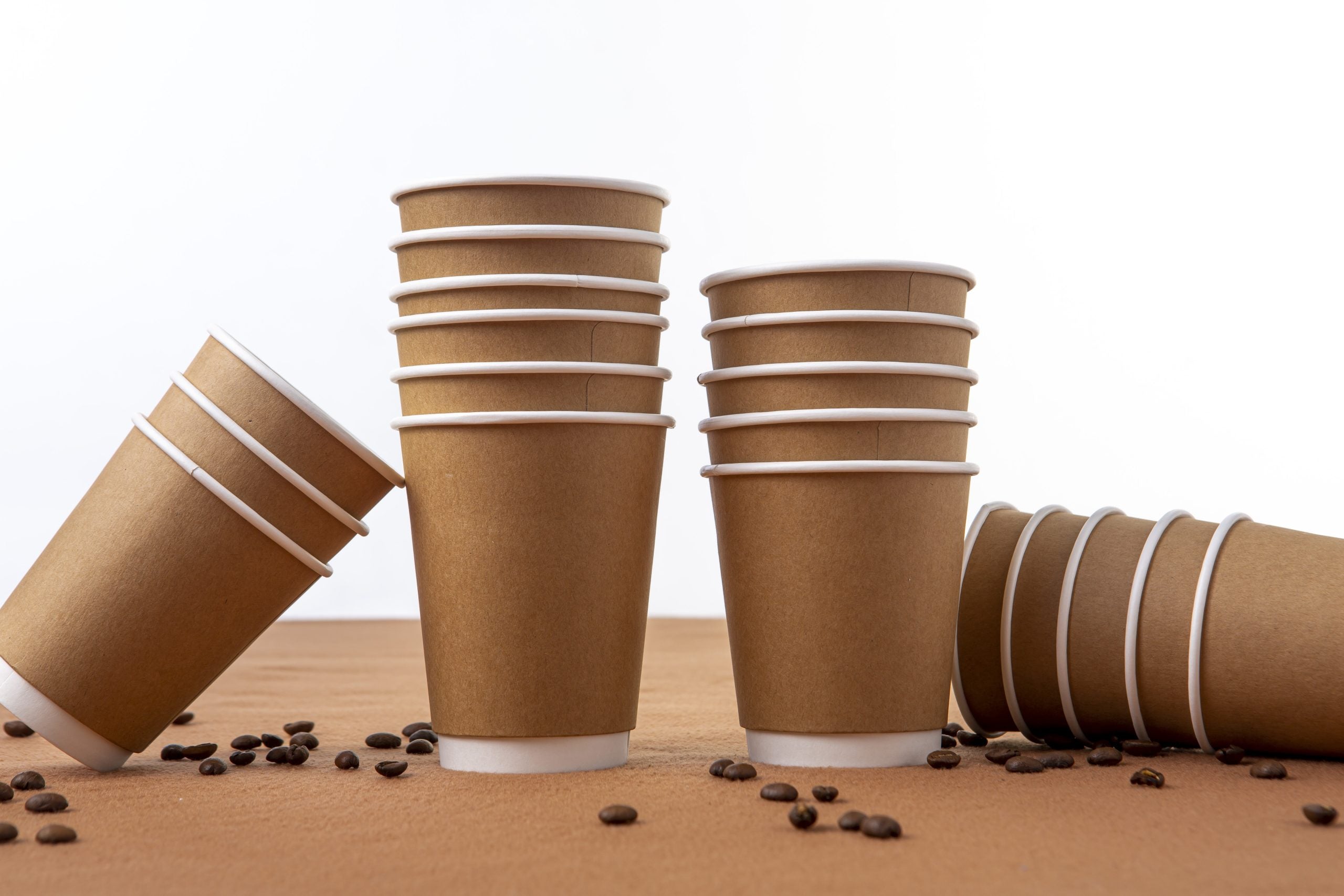 8oz Double Wall Kraft Paper Cups – Insulated, Eco-Friendly, Heat Resistance, Disposable Drink Cups (50pcs)