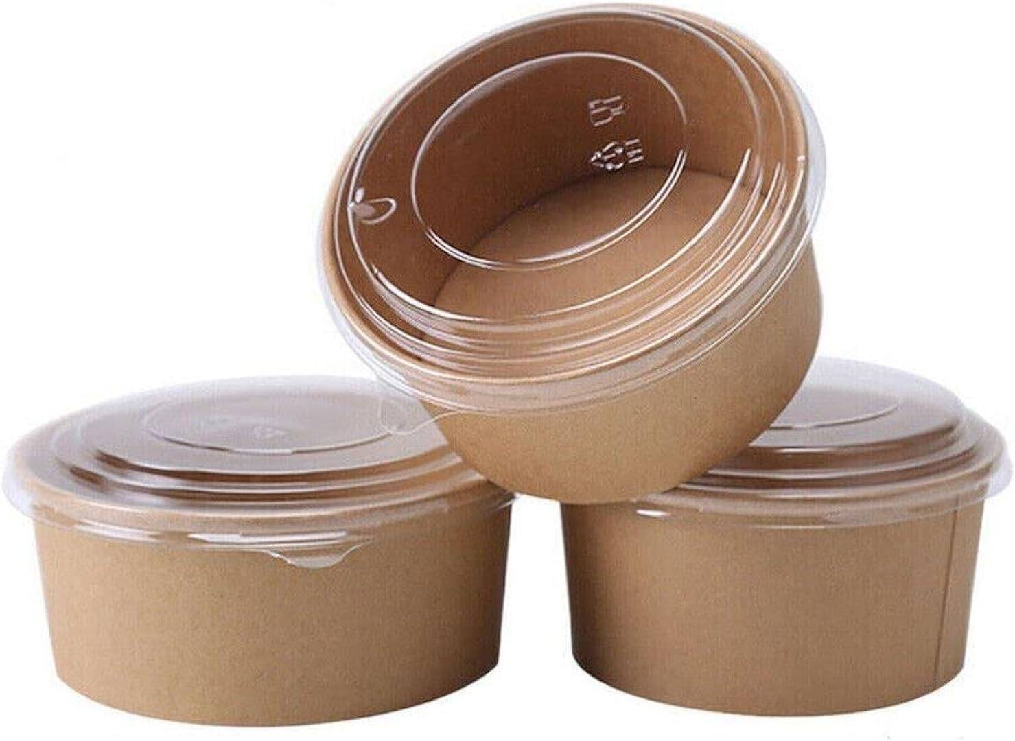 Kraft Salad Bowl with Lid - Pack of 20