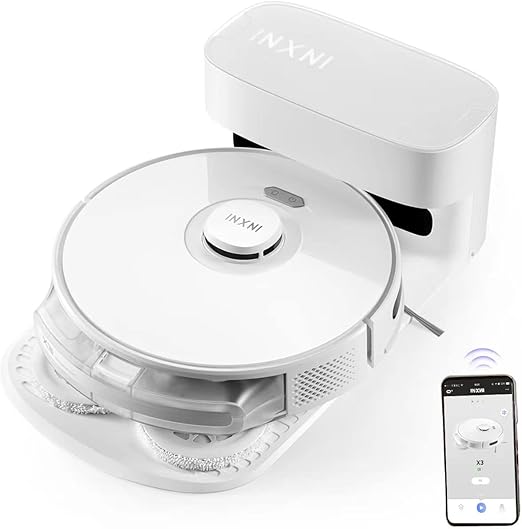 INXNI - Robot Vacuum Cleaner and Mop, App Voice Control, Compatible with Alexa, Ideal for Hard Floors